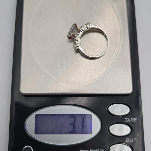 Size 7 Sterling Silver Brilliant Quality Cubic Zirconia Gems Ring A3061 - Picture 9 of 9